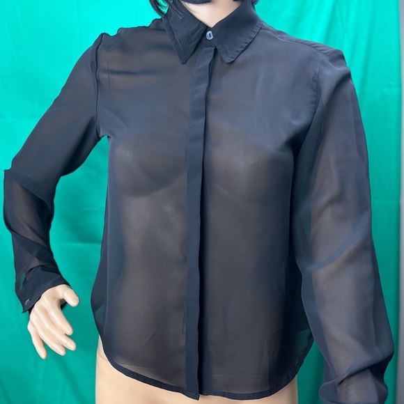 Abercrombie & Fitch Sheer Long Sleeve Black - Picture 10 of 10